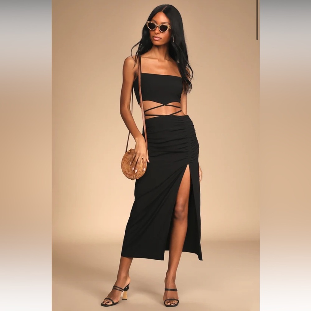 Lulu’s black 2 piece skirt set - size M